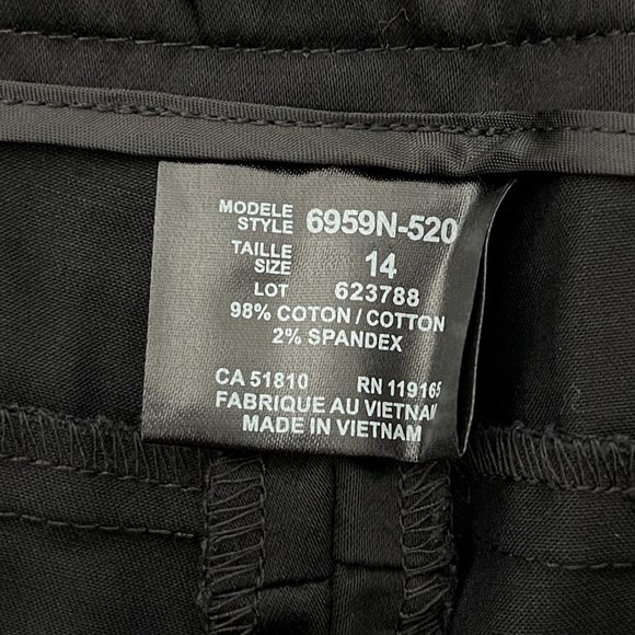 Claudia EV Women's Black Flatten Tummy Cropped Pants, Size 14 NWT - Picture 3 of 7